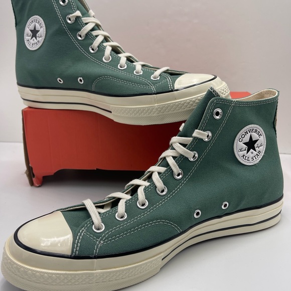 Converse Men's A06521C
CHUCK 70 HI
ADMIRAL ELM/EGRET/BLK Green High-Top Sneakers - Picture 12 of 16